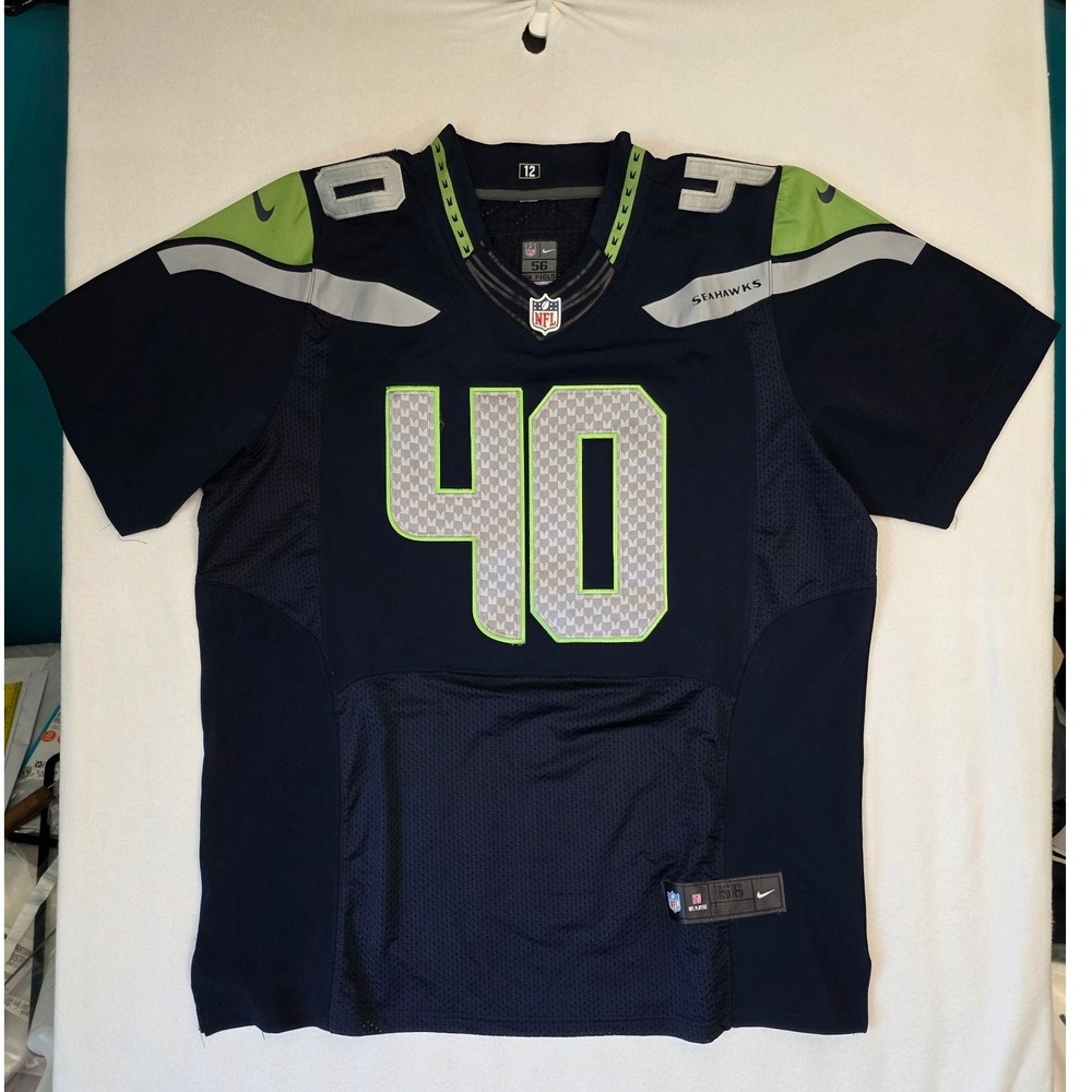 Nike Seattle Seahawks Derrick Coleman 40 Jersey 56 Blue Stitched Elite Football